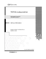 GRASS VALLEY TRITON TTN-BAV-0808 Installation Manual preview