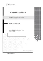GRASS VALLEY TTN-BAS-3232 Installation Manual preview