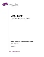 GRASS VALLEY VDA-1002 Installation And Operation Manual предпросмотр