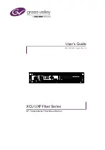 Preview for 1 page of GRASS VALLEY XCU UXF Fiber Series User Manual