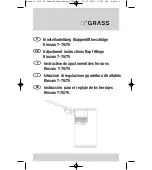 Preview for 1 page of GRASS Kinvaro T-70 Adjustment Instructions Manual