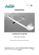 GRAUPNER ALPINA 3001 ELEKTRO Instructions Manual предпросмотр