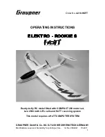 GRAUPNER Elektro-Rookie S Hott Operating Instructions Manual предпросмотр