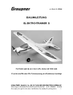 Предварительный просмотр 1 страницы GRAUPNER ELEKTRO-TRAINER S Building Instructions