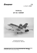 GRAUPNER GF-18C HORNET Instructions Manual предпросмотр