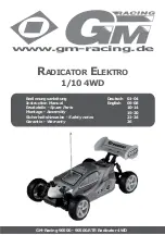 GRAUPNER GM-Racing Radicator Elektro 1/10 4WD Instruction Manual preview