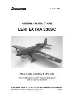 Предварительный просмотр 1 страницы GRAUPNER LEKI EXTRA 330SC Assembly Instructions Manual