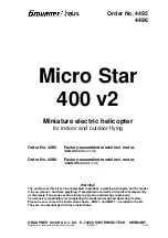 Предварительный просмотр 1 страницы GRAUPNER Micro Star 400 Manual