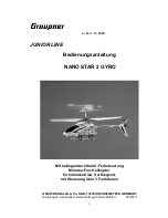 Предварительный просмотр 1 страницы GRAUPNER NANO STAR 2 GYRO Operating Instructions Manual