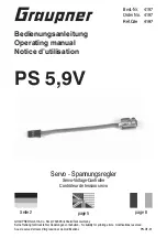 Предварительный просмотр 1 страницы GRAUPNER PS 5,9V Operating Manual