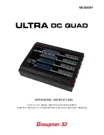 GRAUPNER S2007 Ultra DC Quad Operating Instructions Manual preview