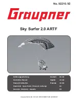 Preview for 1 page of GRAUPNER Sky Surfer 2.0 ARTF Instruction Manual