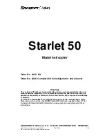 Предварительный просмотр 1 страницы GRAUPNER Starlet 50 Instruction Manual