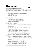 Preview for 1 page of GRAUPNER SWITCHING POWER SUPPLY 13.8V 0-30A Manual