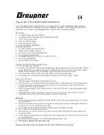 Preview for 2 page of GRAUPNER SWITCHING POWER SUPPLY 13.8V 0-30A Manual