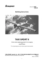 Предварительный просмотр 1 страницы GRAUPNER TAXI SPORT II Building Instructions