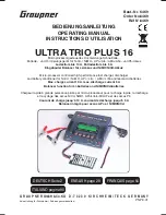 GRAUPNER ULTRA TRIO PLUS 16 Operating Manual preview