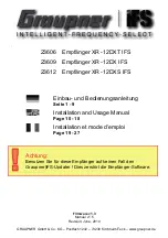 Preview for 1 page of GRAUPNER XR -12DX IFS Installation And Usage Manual