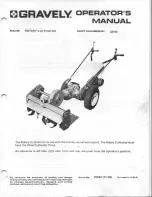 Предварительный просмотр 1 страницы Gravely 22162 Operator'S Manual