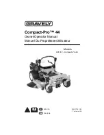 Gravely Compact-Pro 44 Owner'S/Operator'S Manual preview