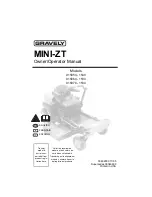 Gravely MINI-ZT 915054 Owner'S/Operator'S Manual предпросмотр