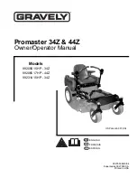 Gravely Promaster 34Z Owner'S/Operator'S Manual preview