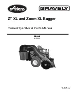 Preview for 1 page of Gravely Zoom XL Bagger Owners Operating Manual And Parts List