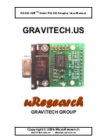 Предварительный просмотр 1 страницы Gravitech RS232-ADP User Manual