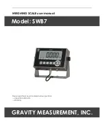 Gravity Measurement SWB7 User Manual preview