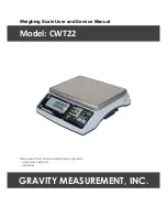 GRAVITY CWT22 User And Service Manual предпросмотр