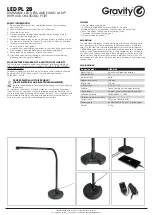 GRAVITY LED PL 2B Instructions preview