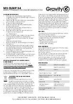 Preview for 2 page of GRAVITY MS CLMP 34 Quick Start Manual