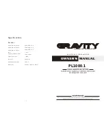 GRAVITY PL1000.1 Owner'S Manual предпросмотр