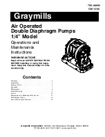 Preview for 1 page of Graymills 795-08690 Operation And Maintenance Instructions