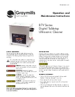 Graymills BTV Series Operation And Maintenance Instructions preview