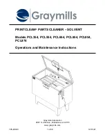 Graymills PRINTCLEAN PCL354 Operation And Maintenance Instructions preview