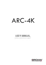 Preview for 1 page of GRDIAN ARC-4K User Manual