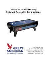 Great American Recreation Face Off Power Hockey Table Setup And Assembly Manual preview