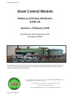 Preview for 1 page of Great Central Models Robinson GCR Class 8B Atlantic LNER C4 Assembly Instruction Manual