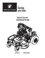 Preview for 1 page of Great Dane 201018 Operator'S Manual