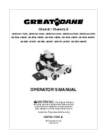 Предварительный просмотр 1 страницы Great Dane Chariot / Chariot LX GDRZ48-17KAE Operator'S Manual