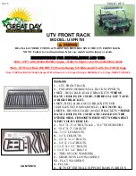 Great day UVFR751 Instructions For Installation And Use preview