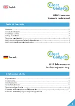 Preview for 1 page of great gadgets USB Snowman Instruction Manual