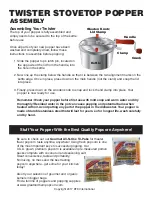 Preview for 3 page of Great Northern Popcorn 6251 SS TWISTER STOVE TOP POPPER Assembly Instructions