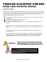 Preview for 4 page of Great Northern Popcorn 6251 SS TWISTER STOVE TOP POPPER Assembly Instructions