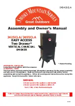 Great Outdoors SMOKY MOUNTAIN Series Assembly And Owner'S Manual предпросмотр