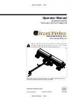 Предварительный просмотр 1 страницы GREAT PLAINS 2S-2600 Operator'S Manual