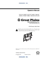 Предварительный просмотр 1 страницы GREAT PLAINS 6000 Series Operator'S Manual