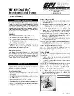 GREAT PLAINS HP-100 Dual-Flo Owner'S Manual предпросмотр