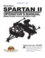 GREAT PLAINS SPARTAN II Operator'S Manual preview